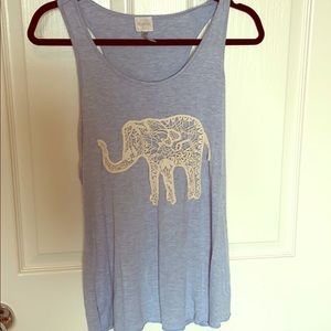 Cupio embroidered elephant tank
